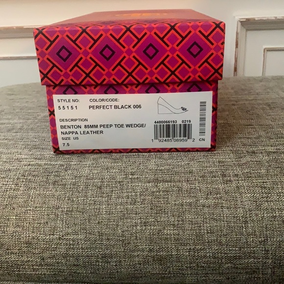 Tory Burch Benton 85MM Peep Toe Wedge - Picture 7 of 9